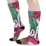 Tropical Flower Aloha Print Long Socks