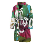 Tropical Flower Aloha Print Men's Bathrobe