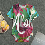 Tropical Flower Aloha Print Men's Bodysuit