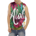 Tropical Flower Aloha Print Men's Fitness Tank Top