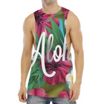 Tropical Flower Aloha Print Men's Muscle Tank Top