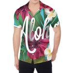 Tropical Flower Aloha Print Men's Shirt