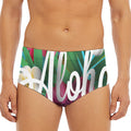 Tropical Flower Aloha Print Men's Triangle Swim Briefs