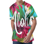 Tropical Flower Aloha Print Men's Velvet T-Shirt