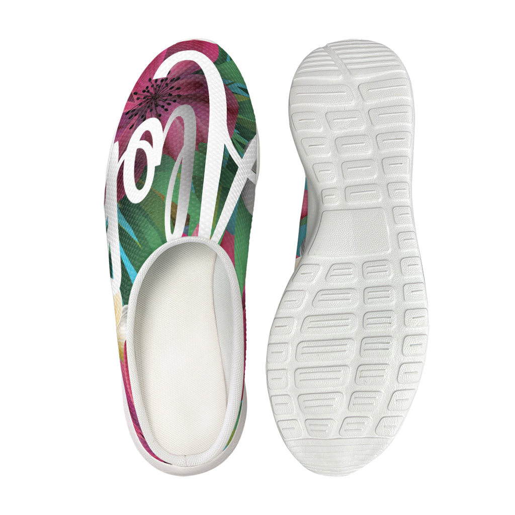 Tropical Flower Aloha Print Mesh Casual Shoes