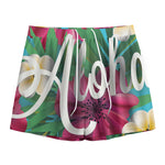 Tropical Flower Aloha Print Mesh Shorts