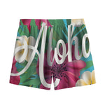 Tropical Flower Aloha Print Mesh Shorts