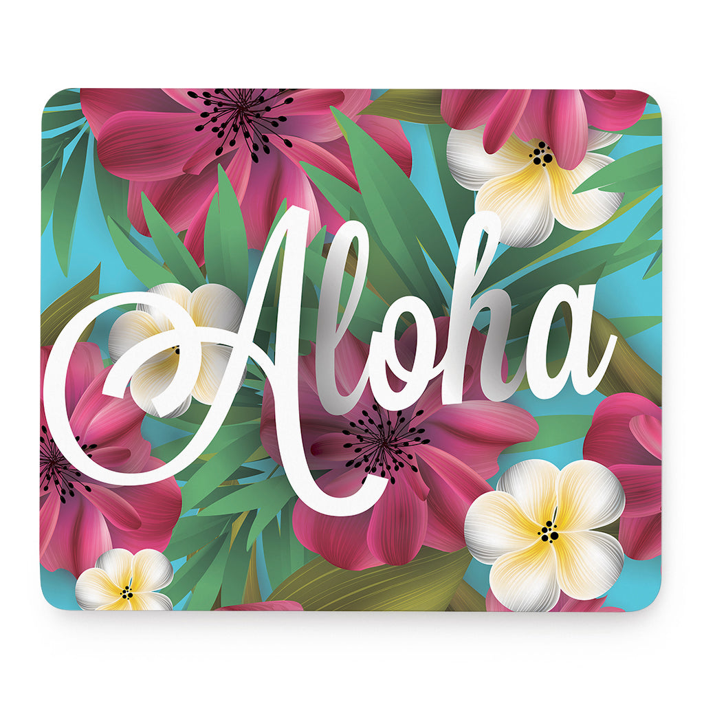 Tropical Flower Aloha Print Mouse Pad