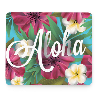 Tropical Flower Aloha Print Mouse Pad