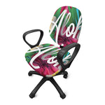 Tropical Flower Aloha Print Office Chair Cover