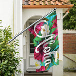 Tropical Flower Aloha Print Polyester Flag