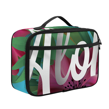 Tropical Flower Aloha Print Portable Lunch Bag