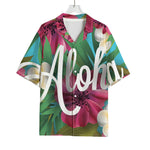 Tropical Flower Aloha Print Rayon Hawaiian Shirt