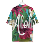 Tropical Flower Aloha Print Rayon Hawaiian Shirt