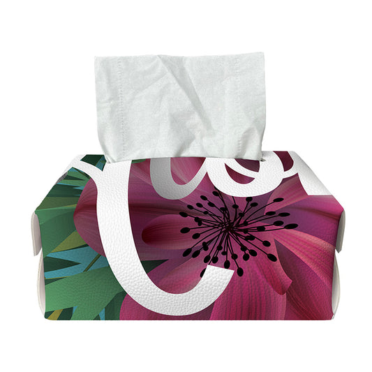 Tropical Flower Aloha Print Rectangle Tissue Box Cover