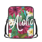 Tropical Flower Aloha Print Rectangular Crossbody Bag