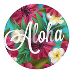 Tropical Flower Aloha Print Round Blanket