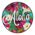 Tropical Flower Aloha Print Round Floor Mat
