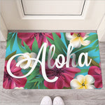 Tropical Flower Aloha Print Rubber Doormat