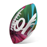 Tropical Flower Aloha Print Rugby Ball