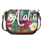Tropical Flower Aloha Print Saddle Bag