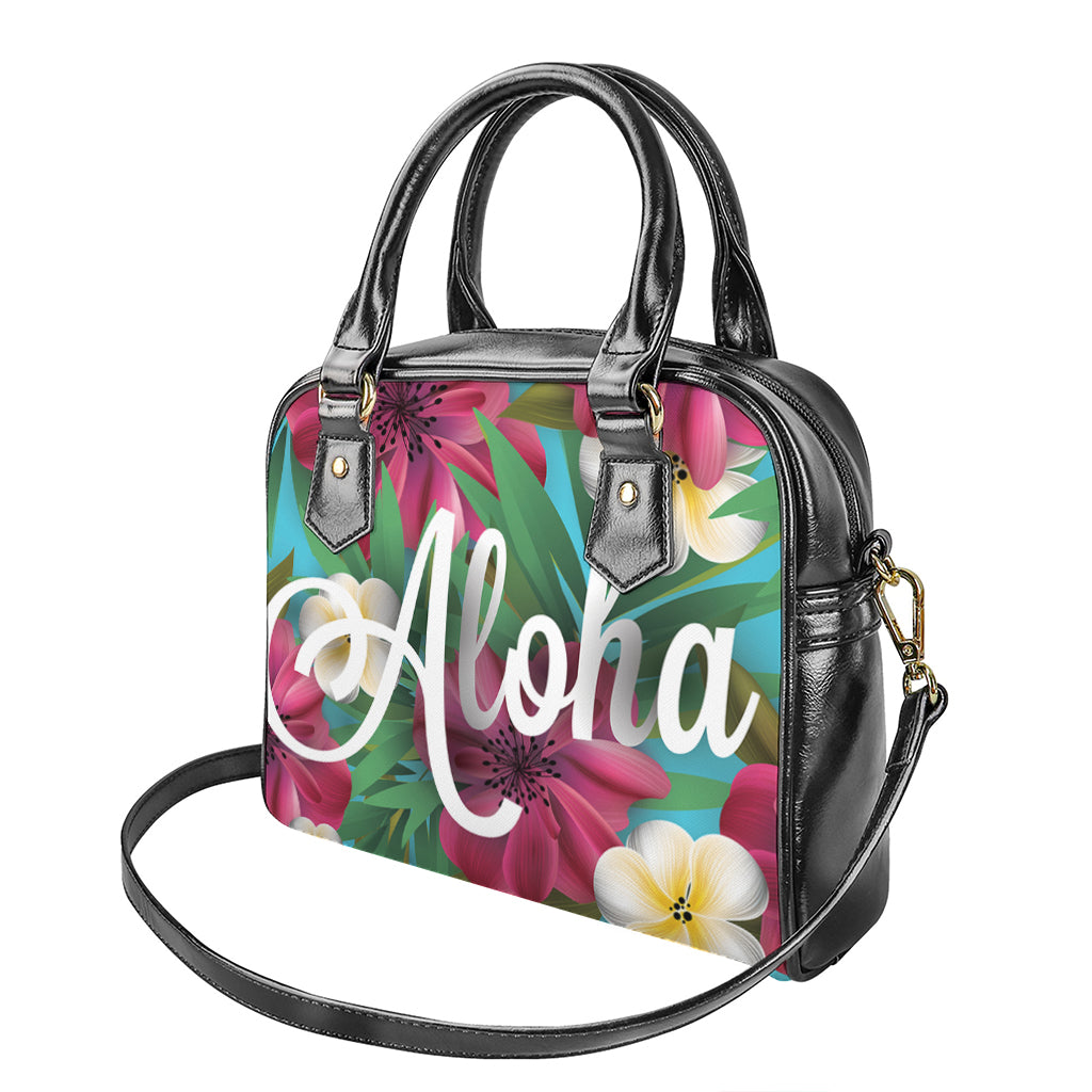 Tropical Flower Aloha Print Shoulder Handbag