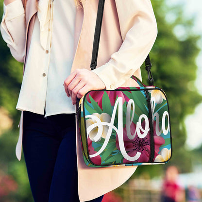 Tropical Flower Aloha Print Shoulder Strap Bible Bag