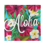 Tropical Flower Aloha Print Silk Bandana