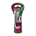 Tropical Flower Aloha Print Single Neoprene Wine Tote
