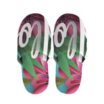 Tropical Flower Aloha Print Slippers