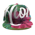 Tropical Flower Aloha Print Snapback Cap