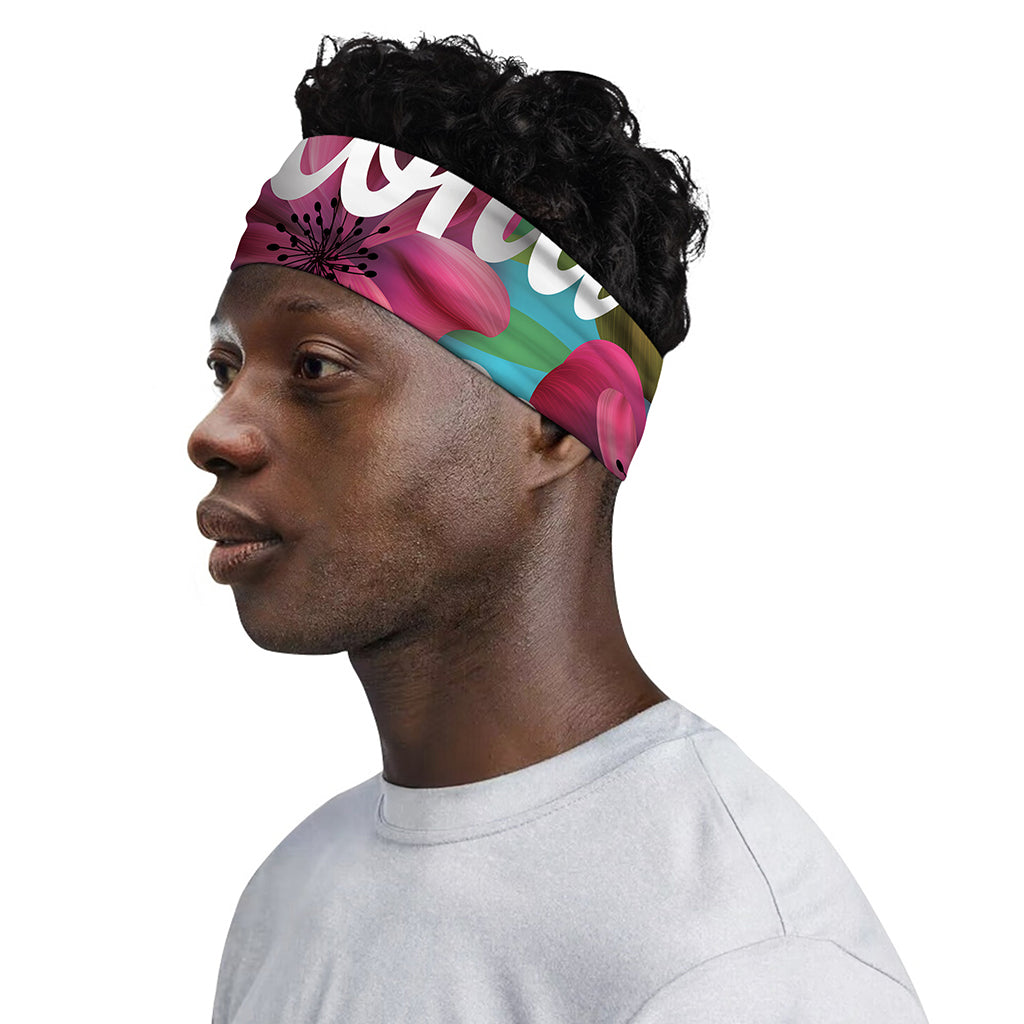 Tropical Flower Aloha Print Sports Headband