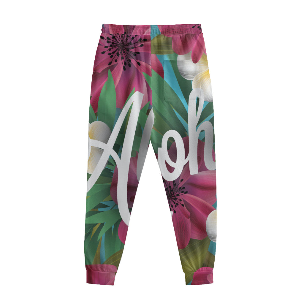 Tropical Flower Aloha Print Sweatpants
