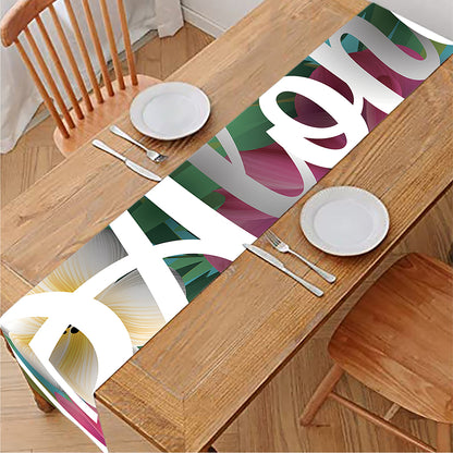 Tropical Flower Aloha Print Table Runner