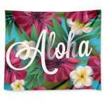 Tropical Flower Aloha Print Tapestry