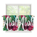 Tropical Flower Aloha Print Tier Curtains