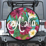 Tropical Flower Aloha Print Tire Cover With Camera Hole