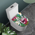 Tropical Flower Aloha Print Toilet Lid Cover