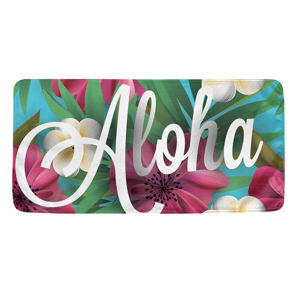 Tropical Flower Aloha Print Towel