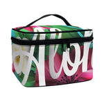 Tropical Flower Aloha Print Travel Makeup Bag