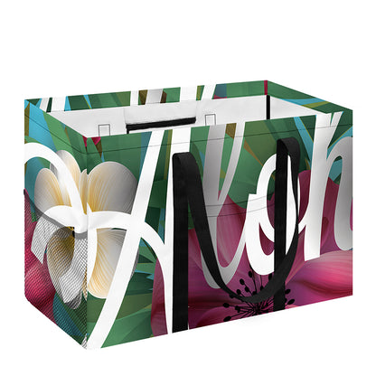 Tropical Flower Aloha Print Utility Tote Bag