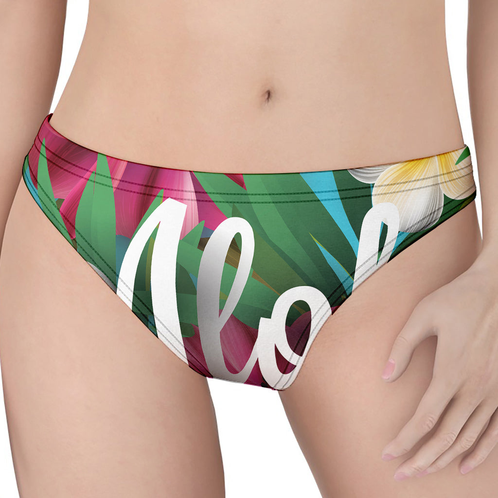 Tropical Flower Aloha Print Women's Thong