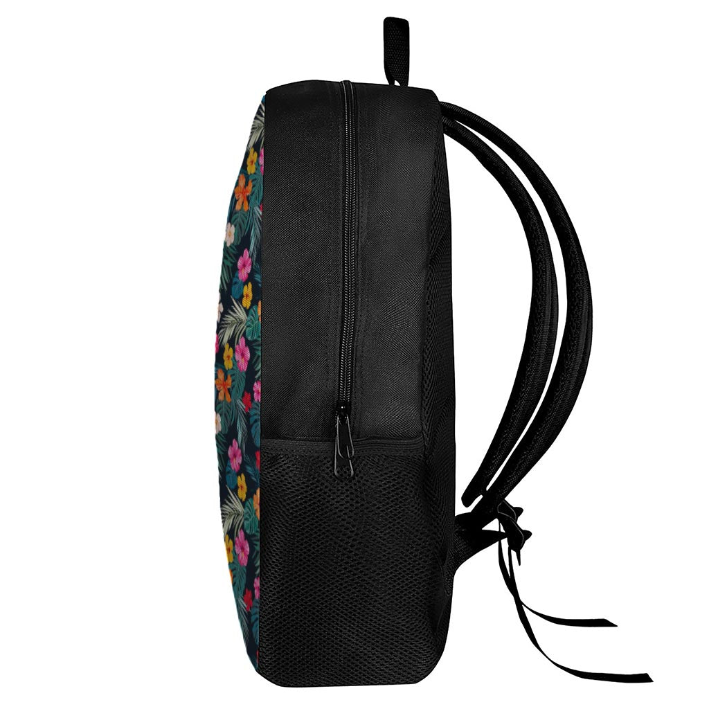 Tropical Flowers Hawaii Pattern Print 17 Inch Backpack
