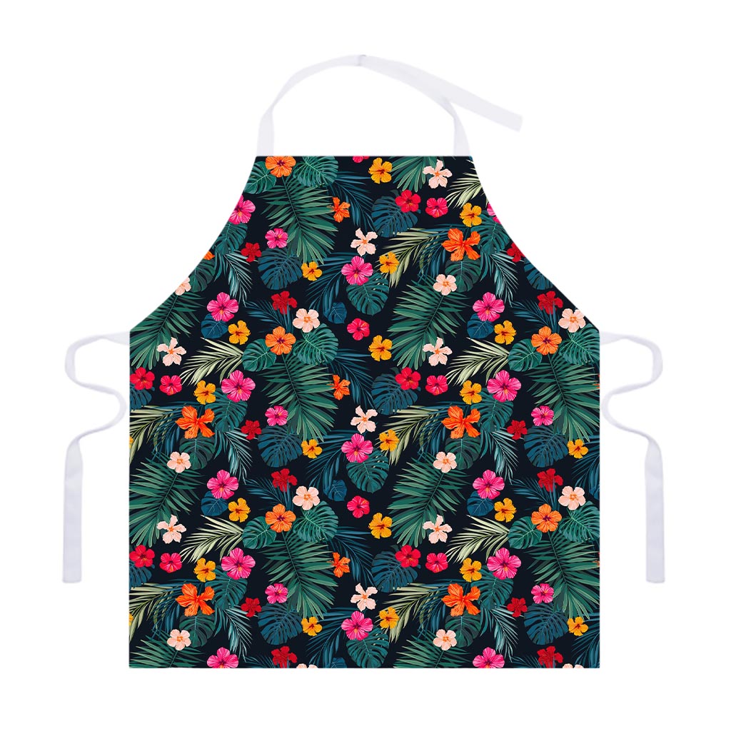 Tropical Flowers Hawaii Pattern Print Adjustable Apron