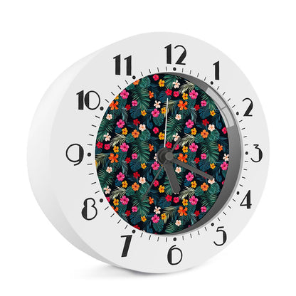 Tropical Flowers Hawaii Pattern Print Alarm Clock