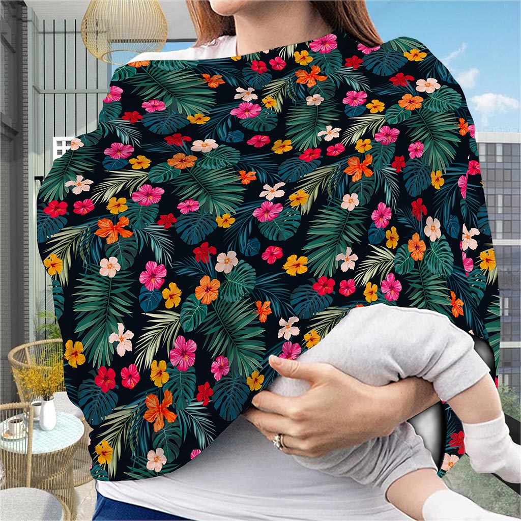 Tropical Flowers Hawaii Pattern Print Baby Seat Cover