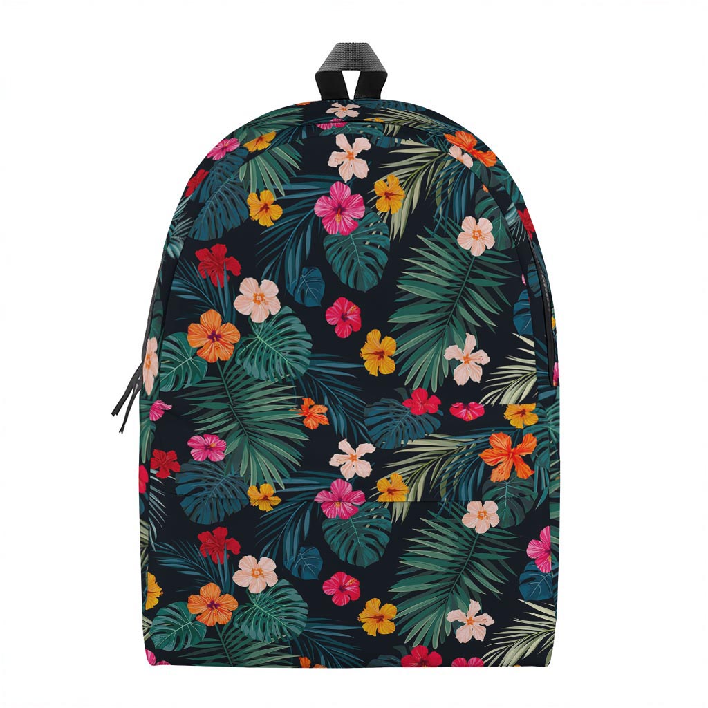 Tropical Flowers Hawaii Pattern Print Backpack