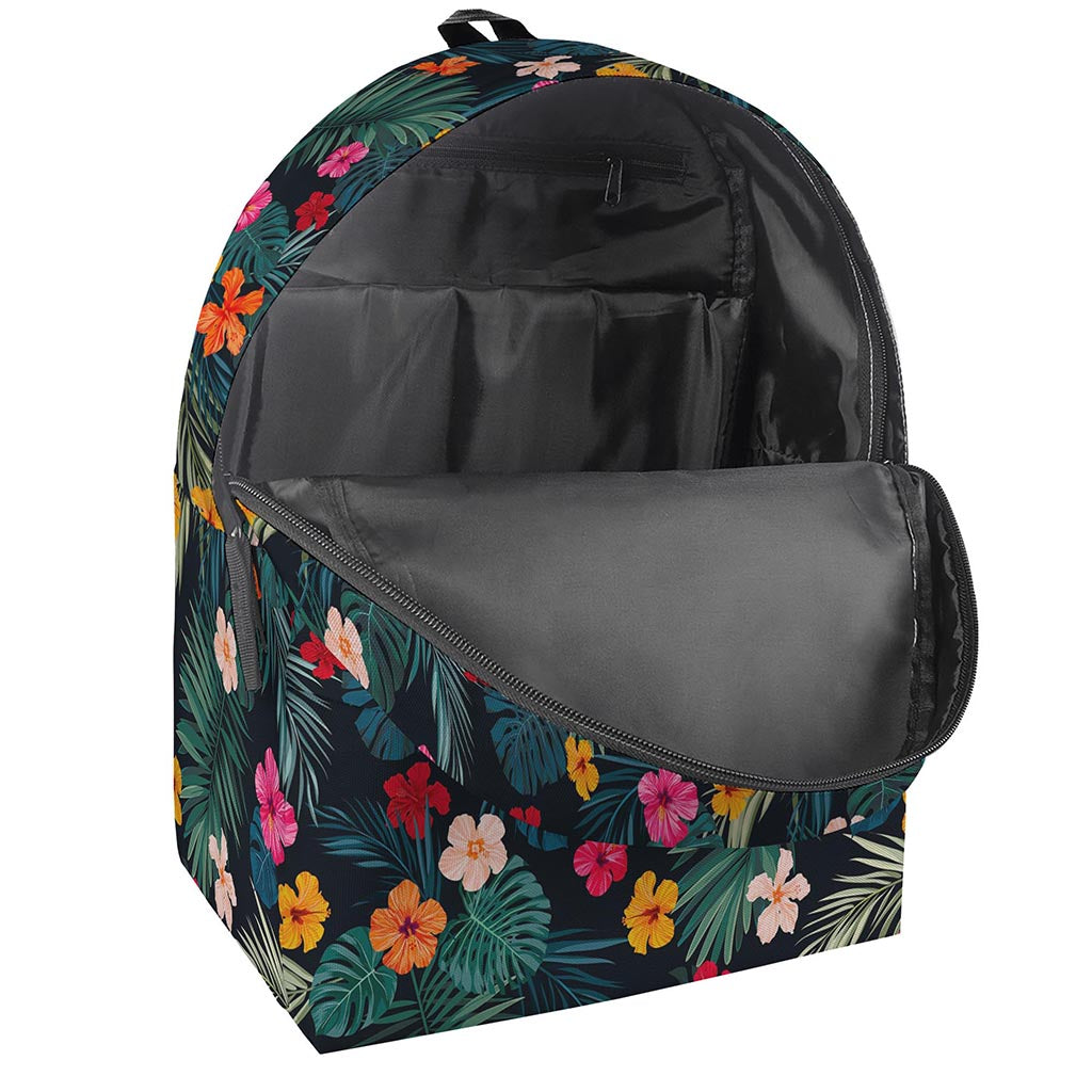Tropical Flowers Hawaii Pattern Print Backpack