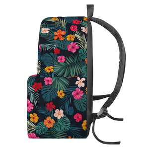 Tropical Flowers Hawaii Pattern Print Backpack