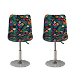 Tropical Flowers Hawaii Pattern Print Bar Stool Covers
